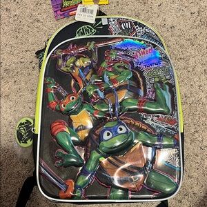 Bioworld Teenage Mutant Ninja Turtles Kids Backpack - Green and Black